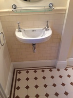 Original Style tiles on wall and floor to createa classic period feel