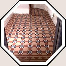 Entrance hall with Victorian tiled floor